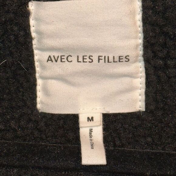 Avec Les Filles Motorcycle Faux Shearling Biker Jacket - Picture 4 of 5